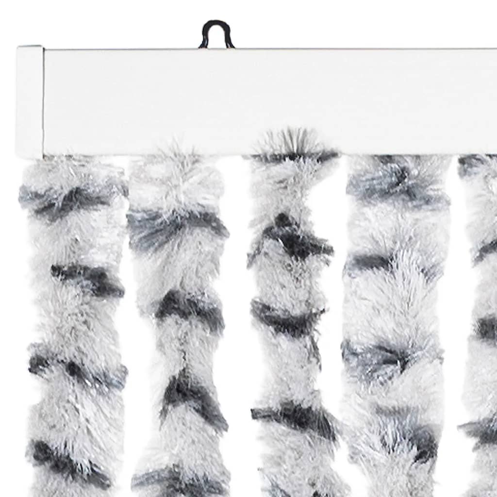 Zastor protiv muha svjetlosivi i tamnosivi 100x230 cm od šenila