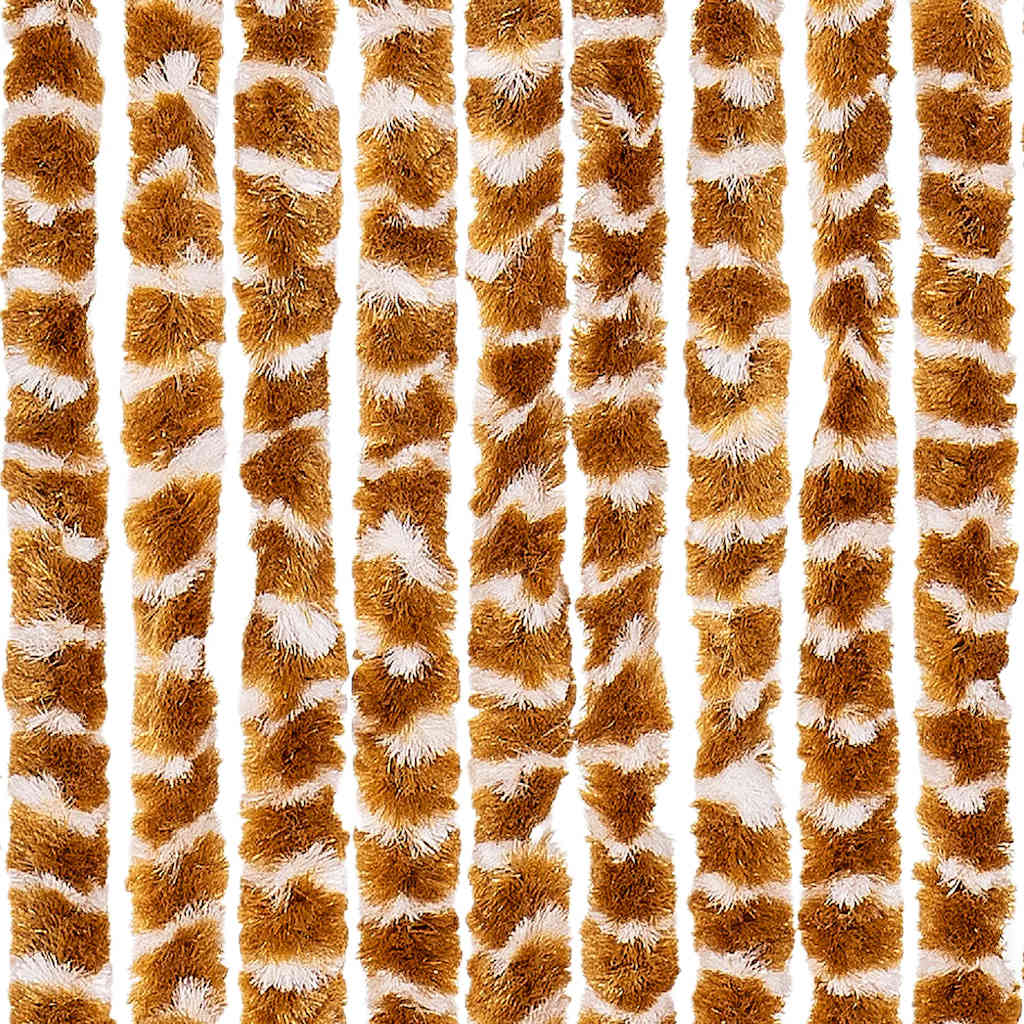 Zastor protiv muha oker-bijeli 56 x 200 cm šenil