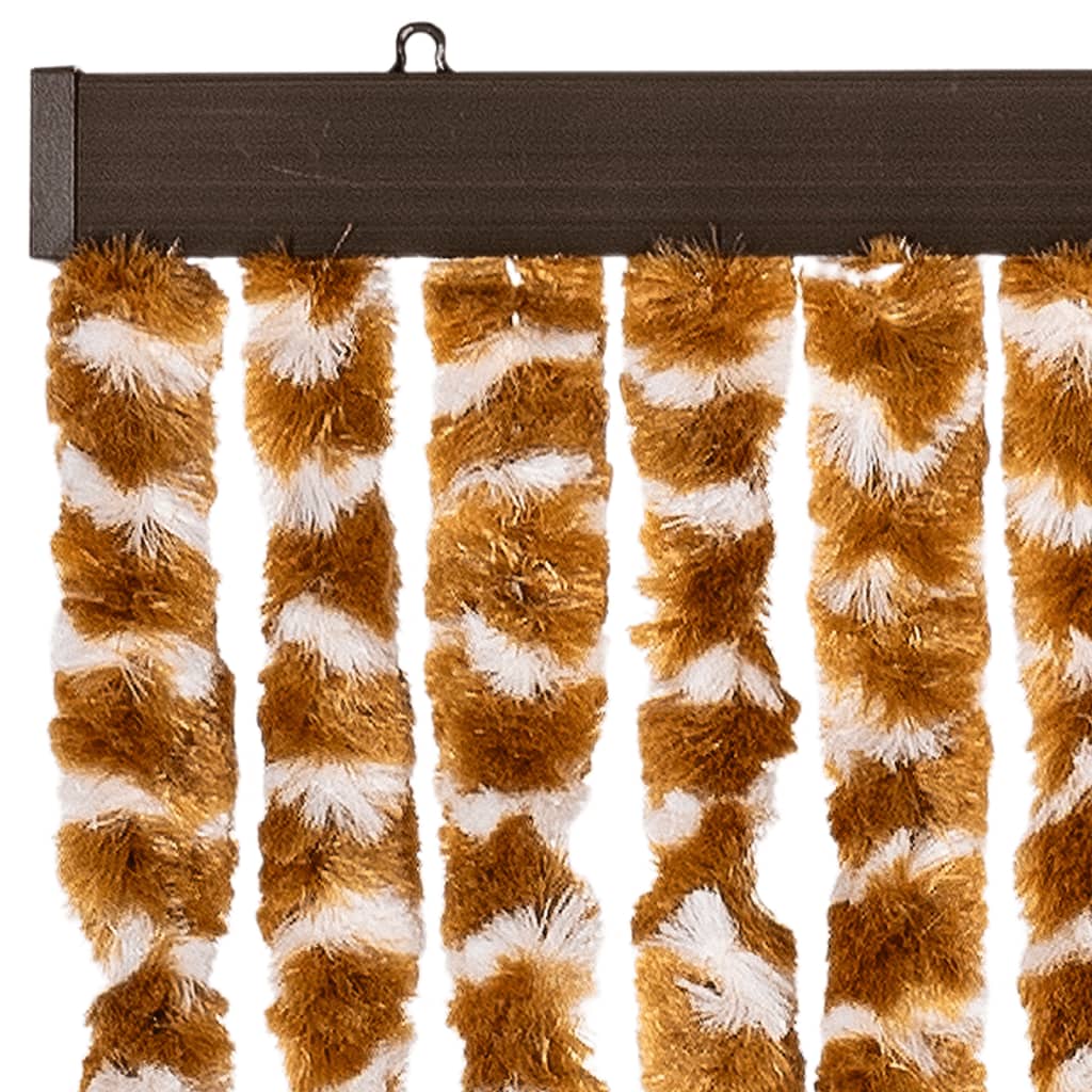 Zastor protiv muha oker-bijeli 100 x 200 cm od šenila