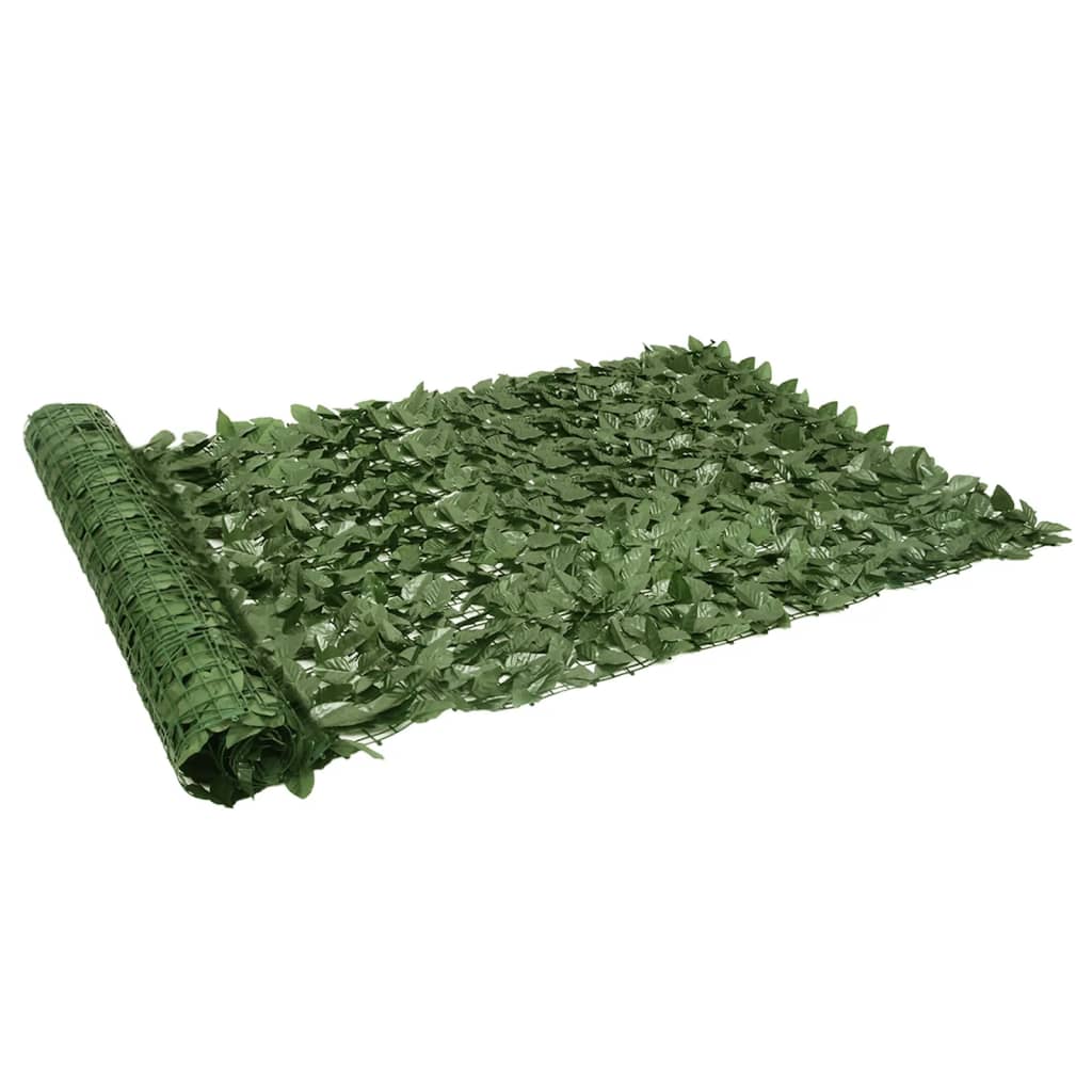 Balkonski zaslon za privatnost s tamnozelenim lišćem 300x150 cm