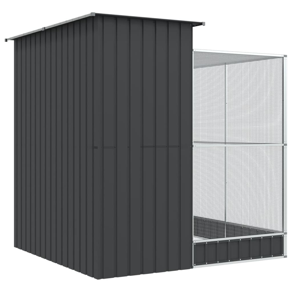 Ptičja kućica s nastavkom srebrna 209x203x216 cm čelična