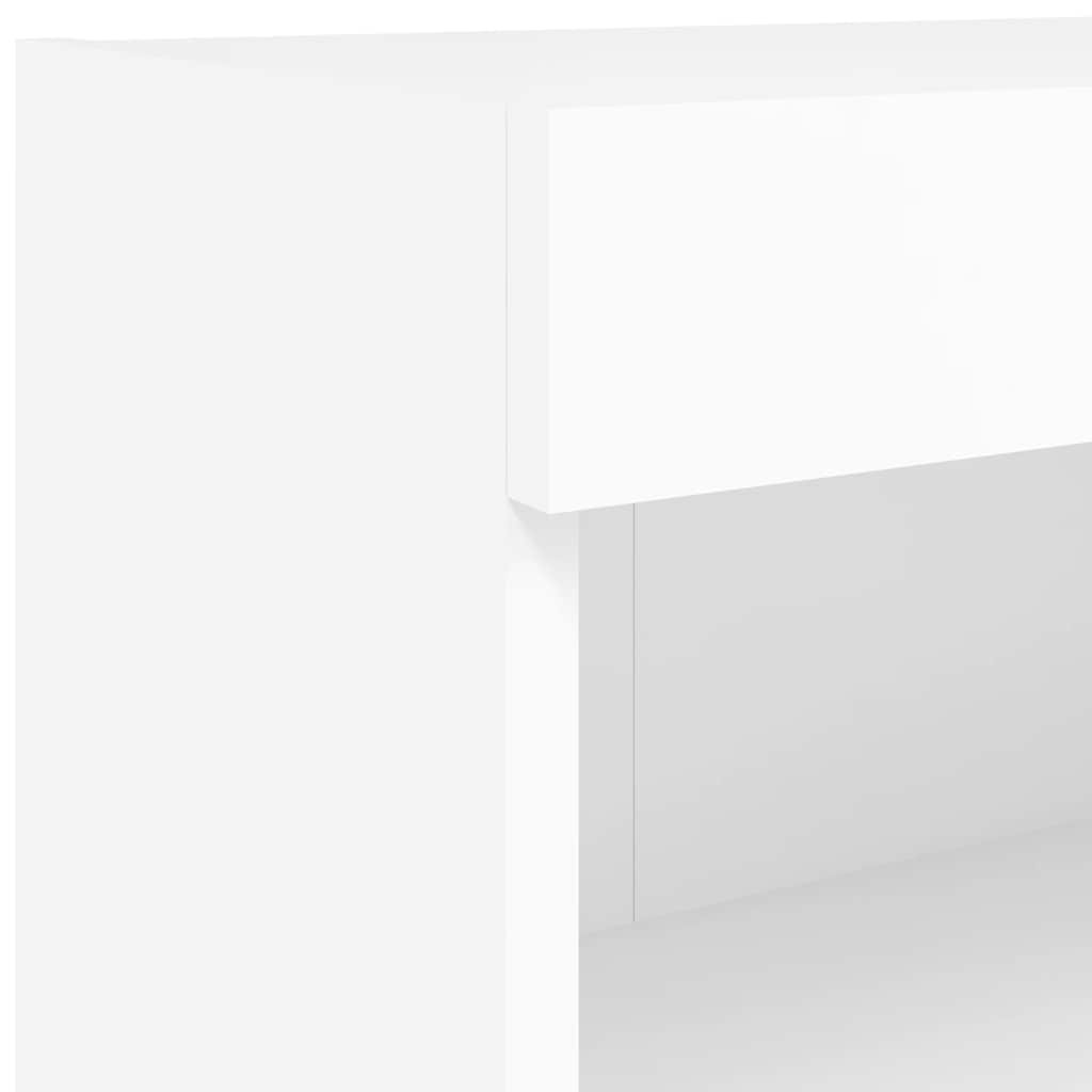 4-dijelni zidni TV elementi s LED bijeli od konstruiranog drva