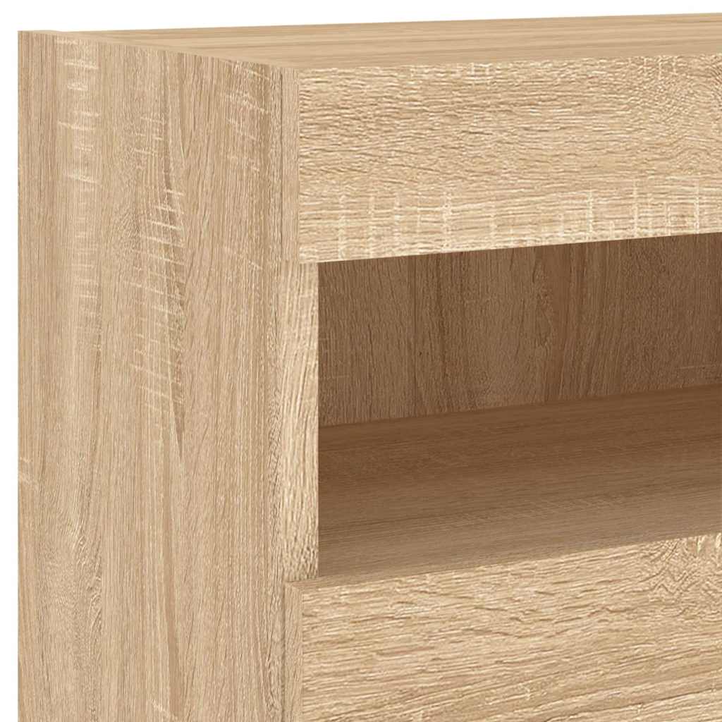 7-dijelni set zidnih TV ormarića LED boja hrasta sonome