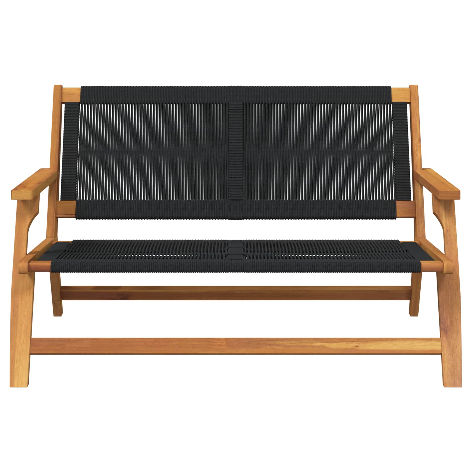 Vrtni namještaj Crna 122 x 78 x 73 cm Čvrsto drvo akacije