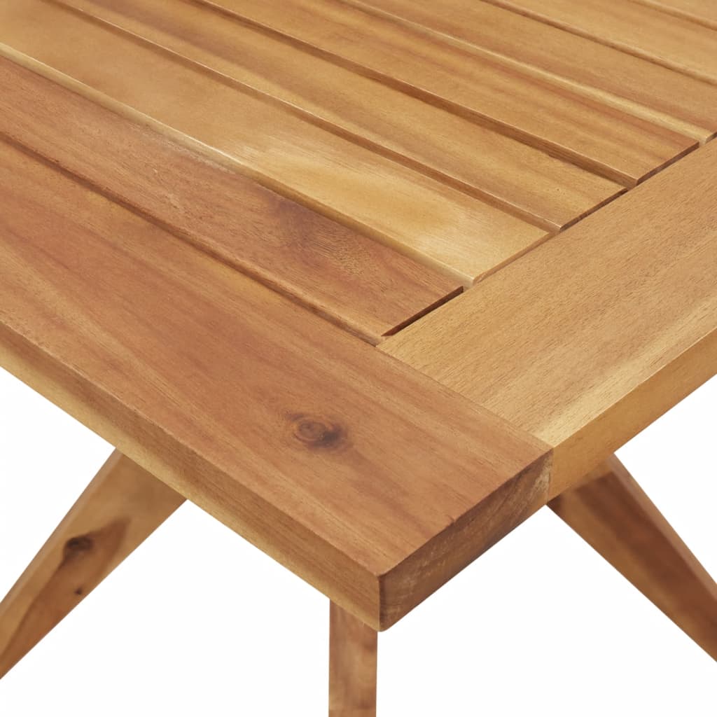 Vrtni stol četvrtasti 110 x 110 x 75 cm masivno bagremovo drvo