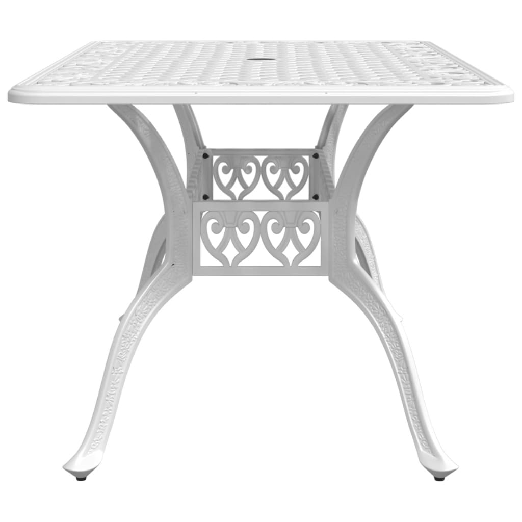 Vrtni stol bijeli 150 x 90 x 72 cm od lijevanog aluminija