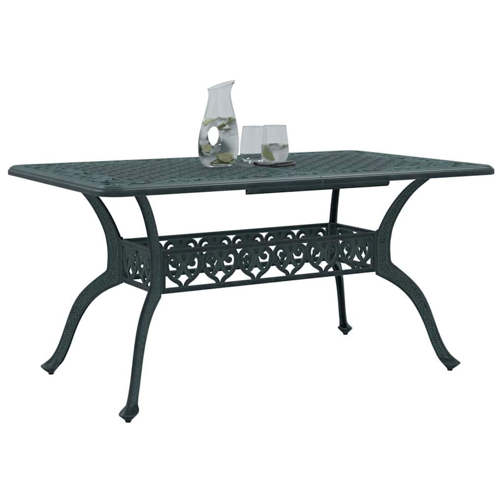 Vrtni stol zeleni 150 x 90 x 72 cm od lijevanog aluminija