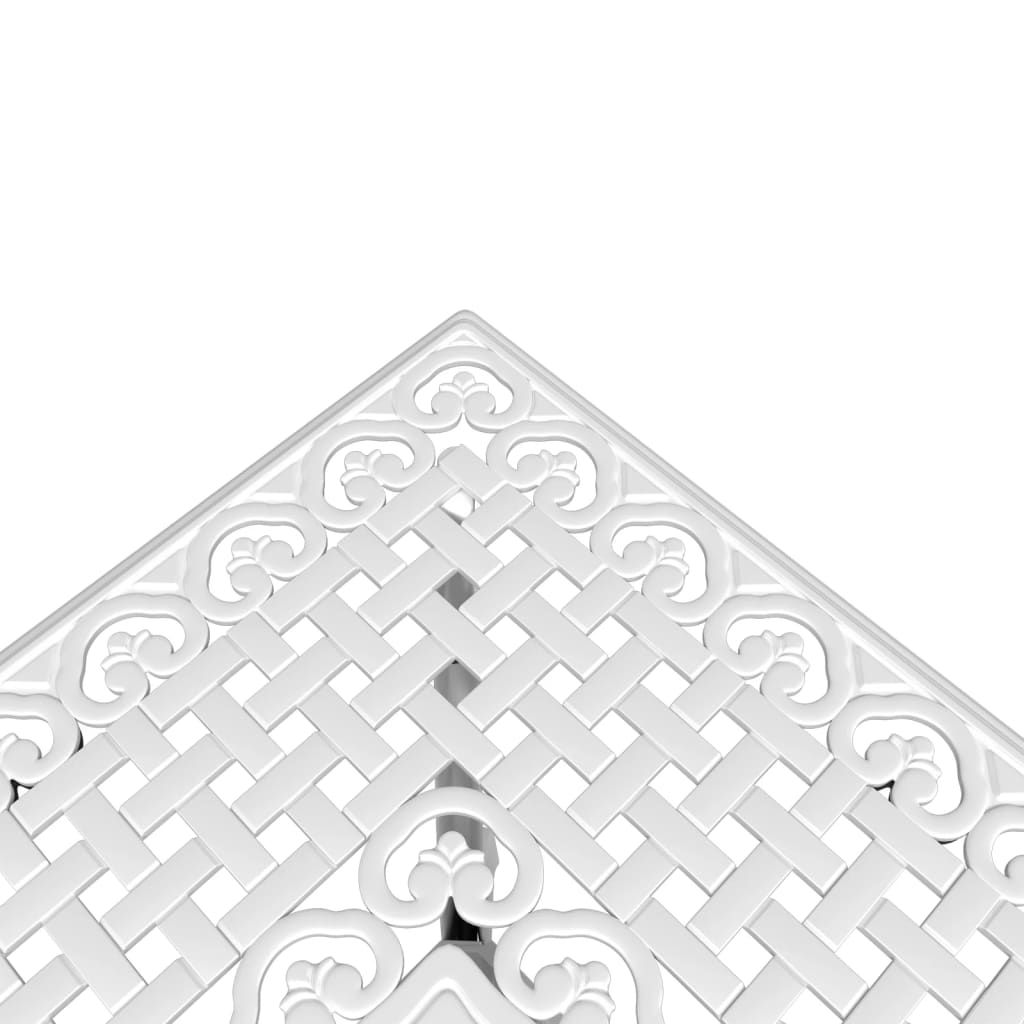 Vrtni stol bijeli 80x80x75 cm od lijevanog aluminija