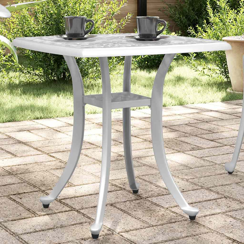 Vrtni stol bijeli 53 x 53 x 53 cm od lijevanog aluminija