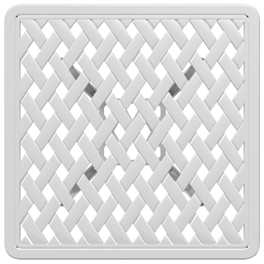 Vrtni stol bijeli 53 x 53 x 53 cm od lijevanog aluminija