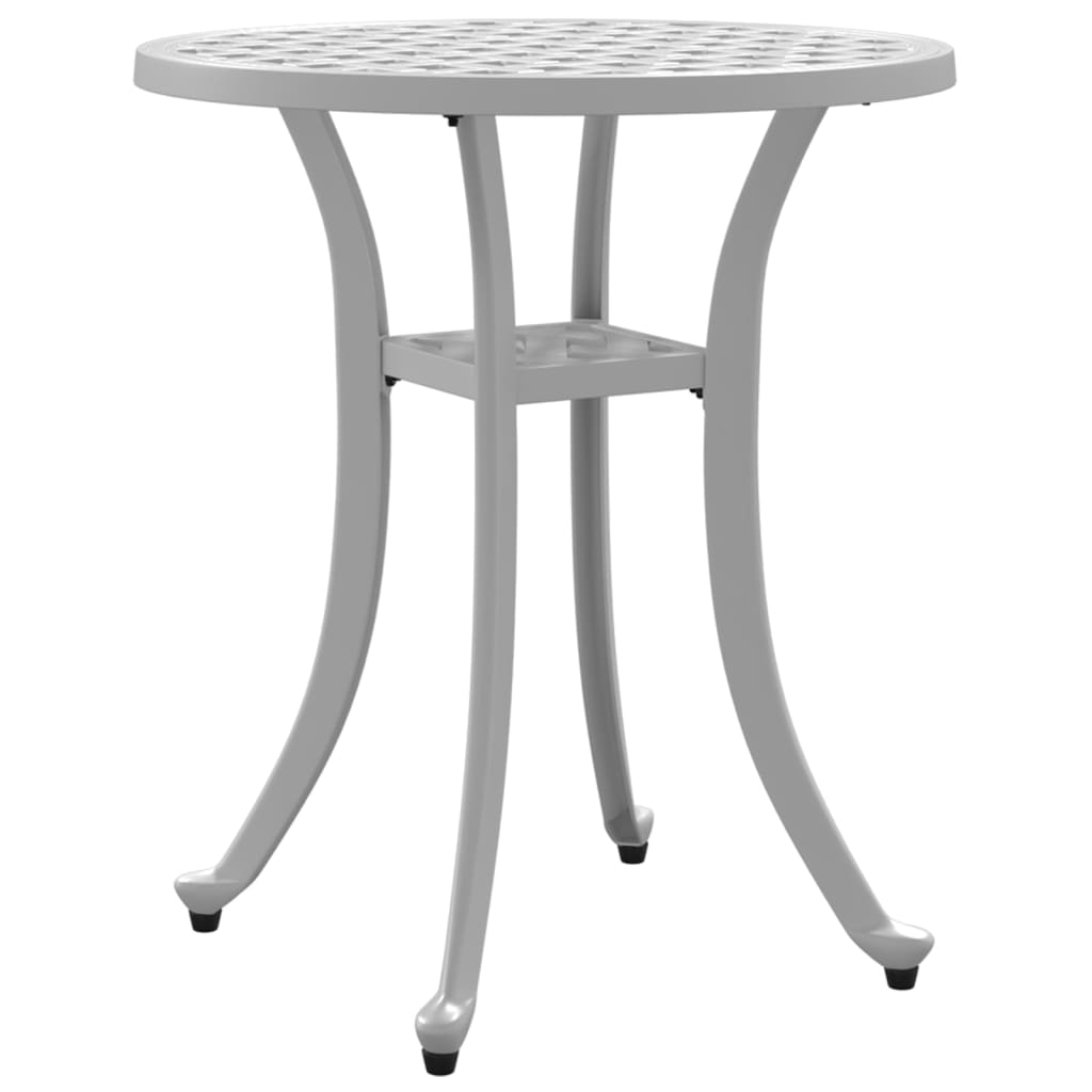 Vrtni stol bijeli Ø48x53 cm od lijevanog aluminija