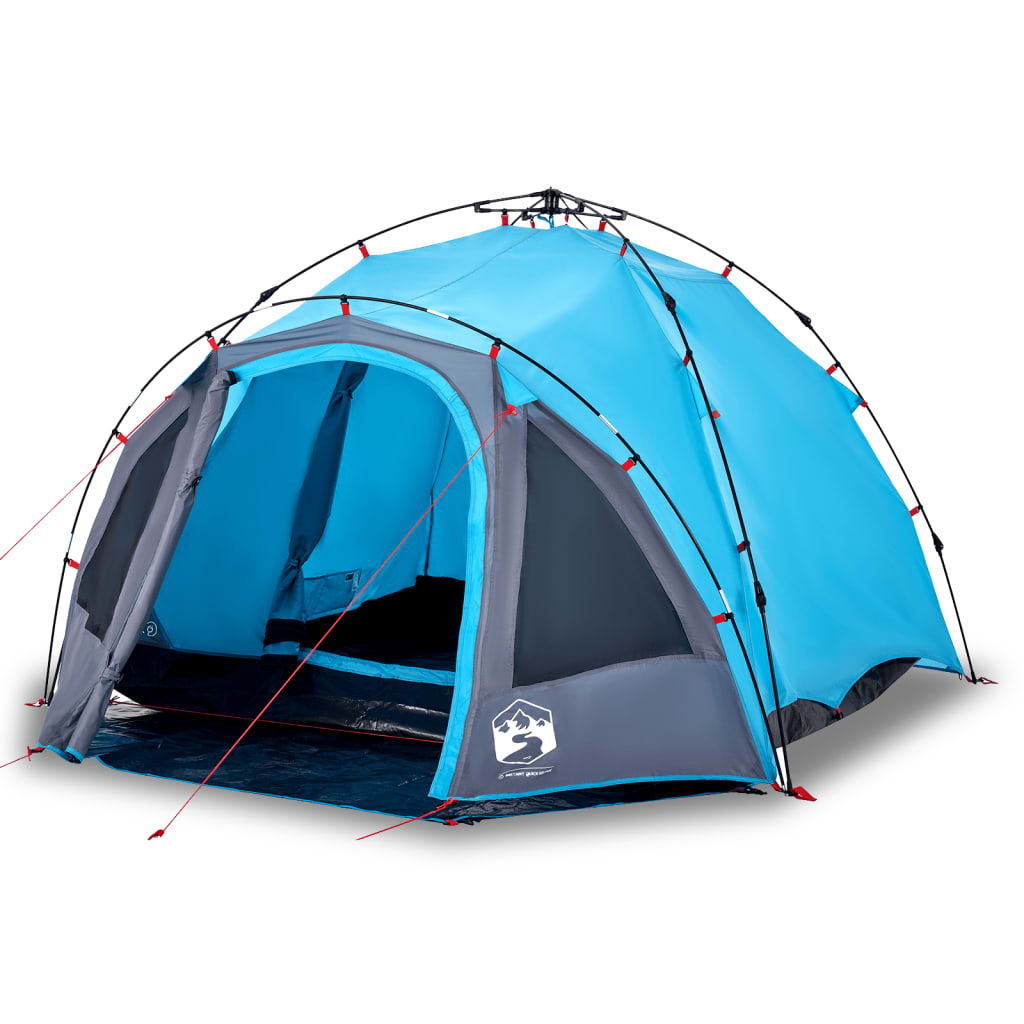 Kupolasti šator za kampiranje za 3 osoba plavi brzo otpuštanje