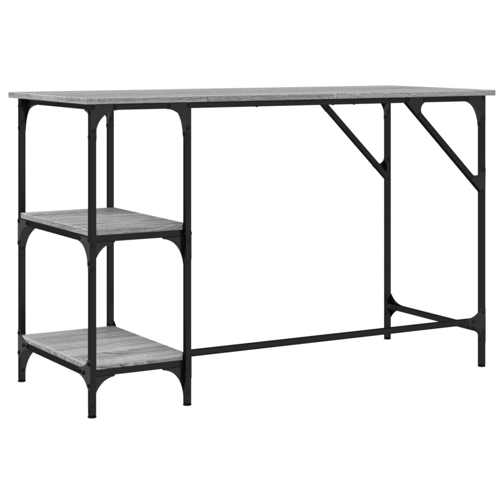 Radni stol boja hrasta 120x50x75 cm metal i konstruirano drvo