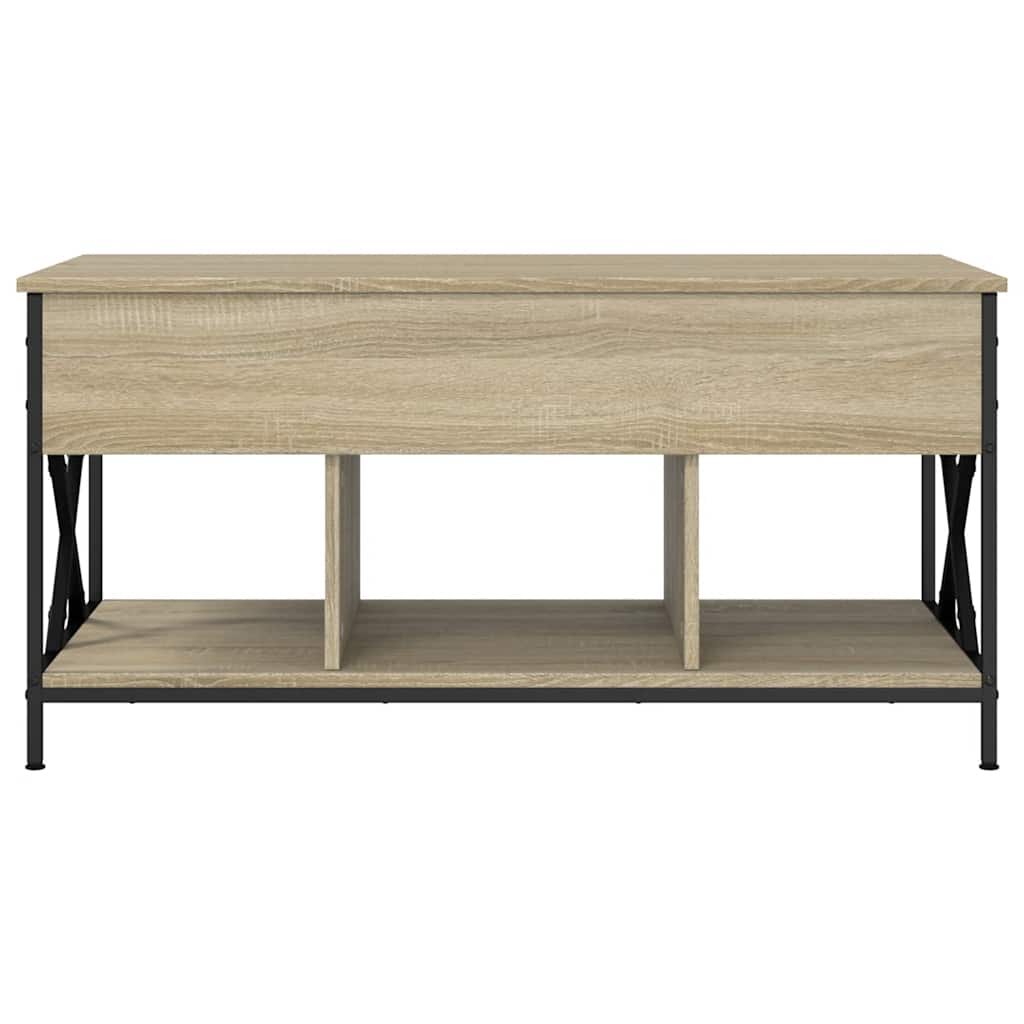 Stolić za kavu boja hrasta sonome 100x55x50 cm od drva i metala