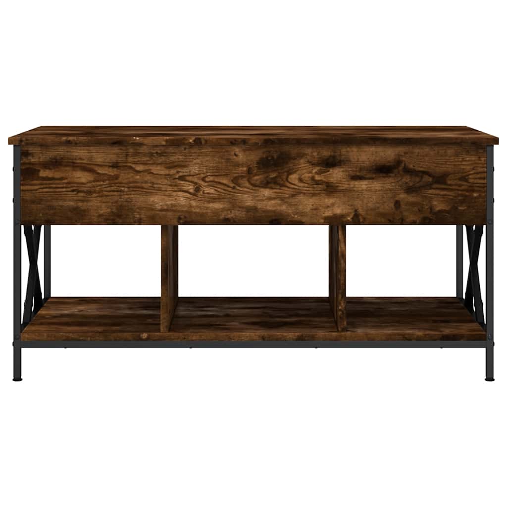 Stolić za kavu boja hrasta 100 x 55 x 50 cm od drva i metala
