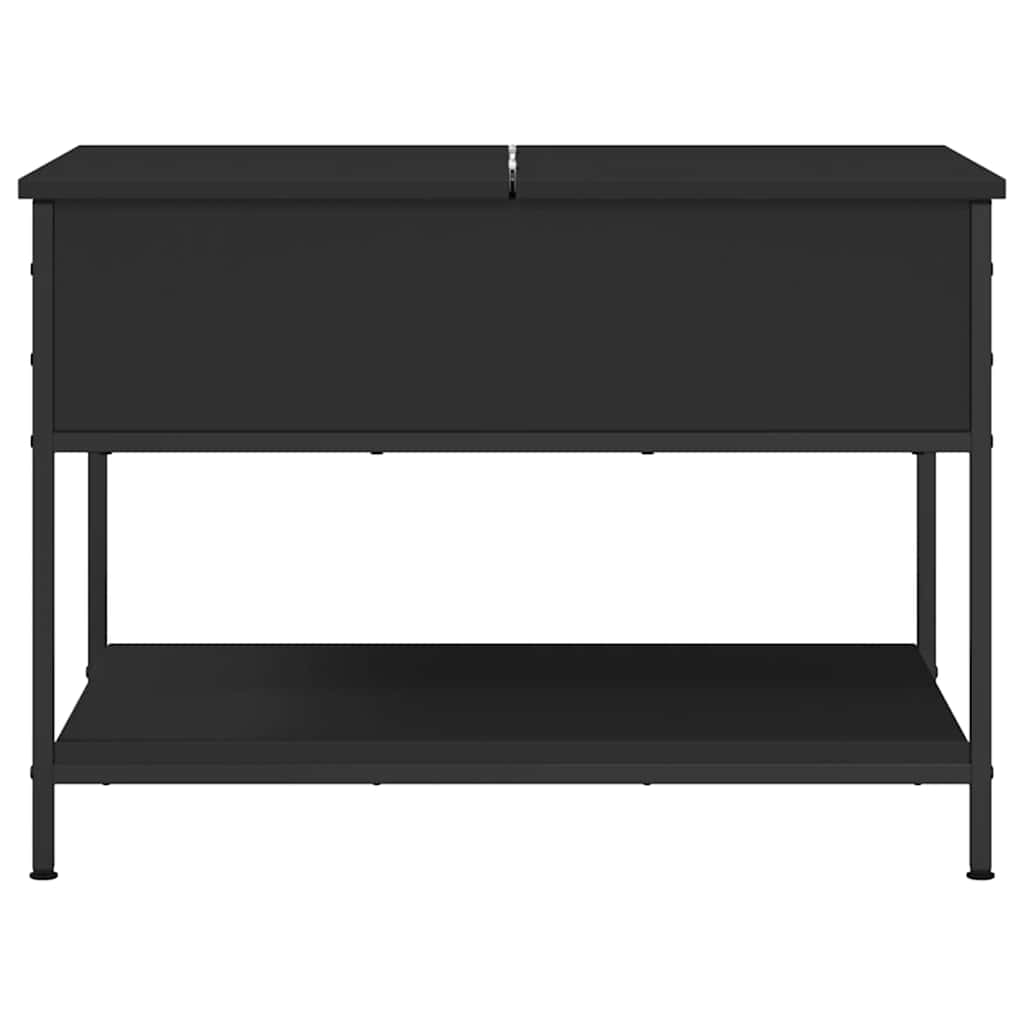 Stolić za kavu crni 70 x 50 x 50 cm konstruirano drvo i metal