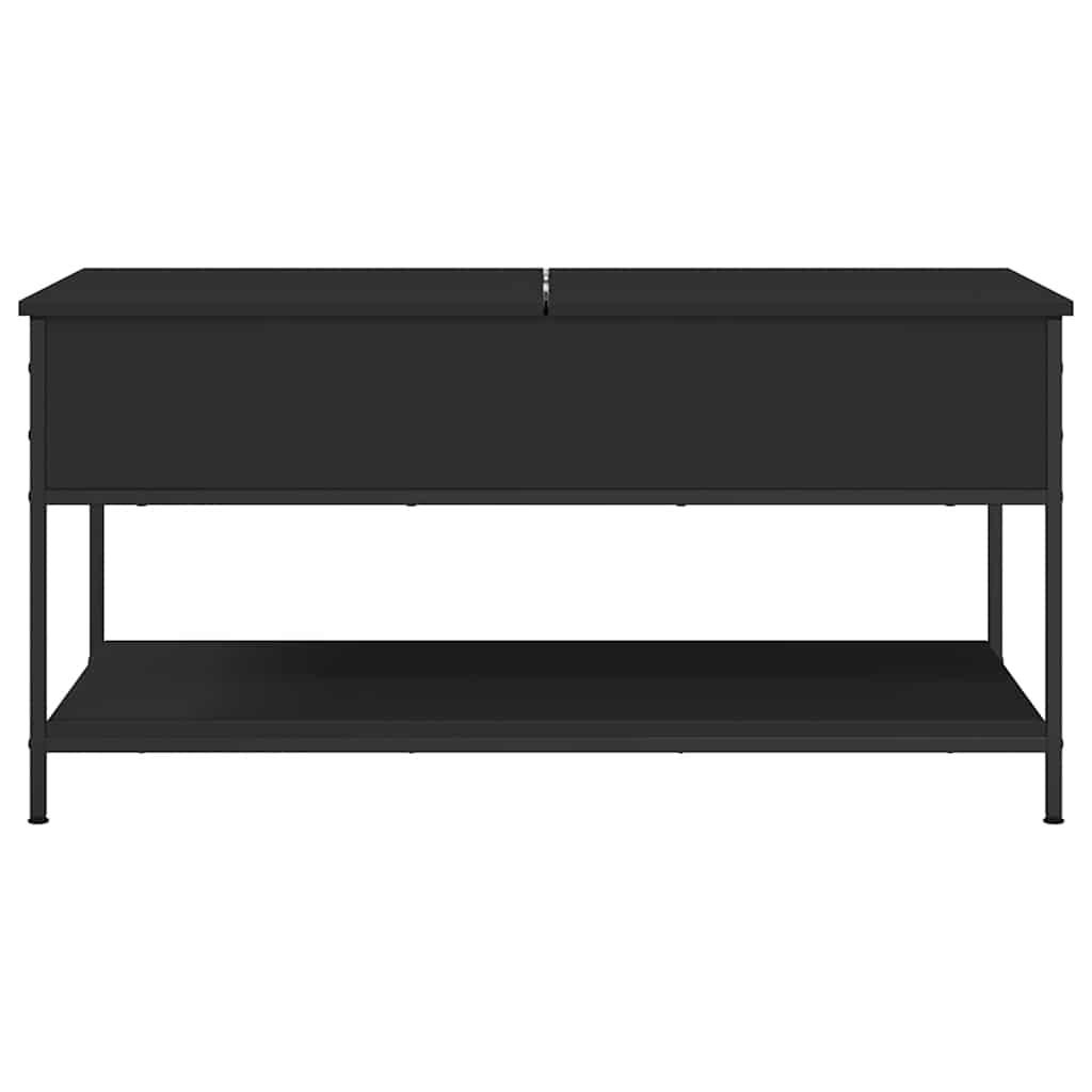 Stolić za kavu crni 100 x 50 x 50 cm konstruirano drvo i metal