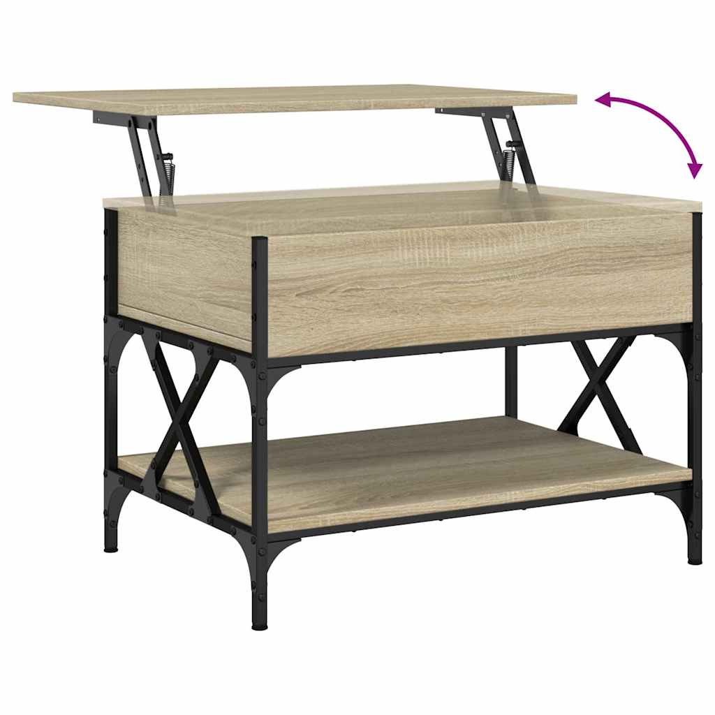 Stolić za kavu boja hrasta sonome 70x50x50 cm od drva i metala