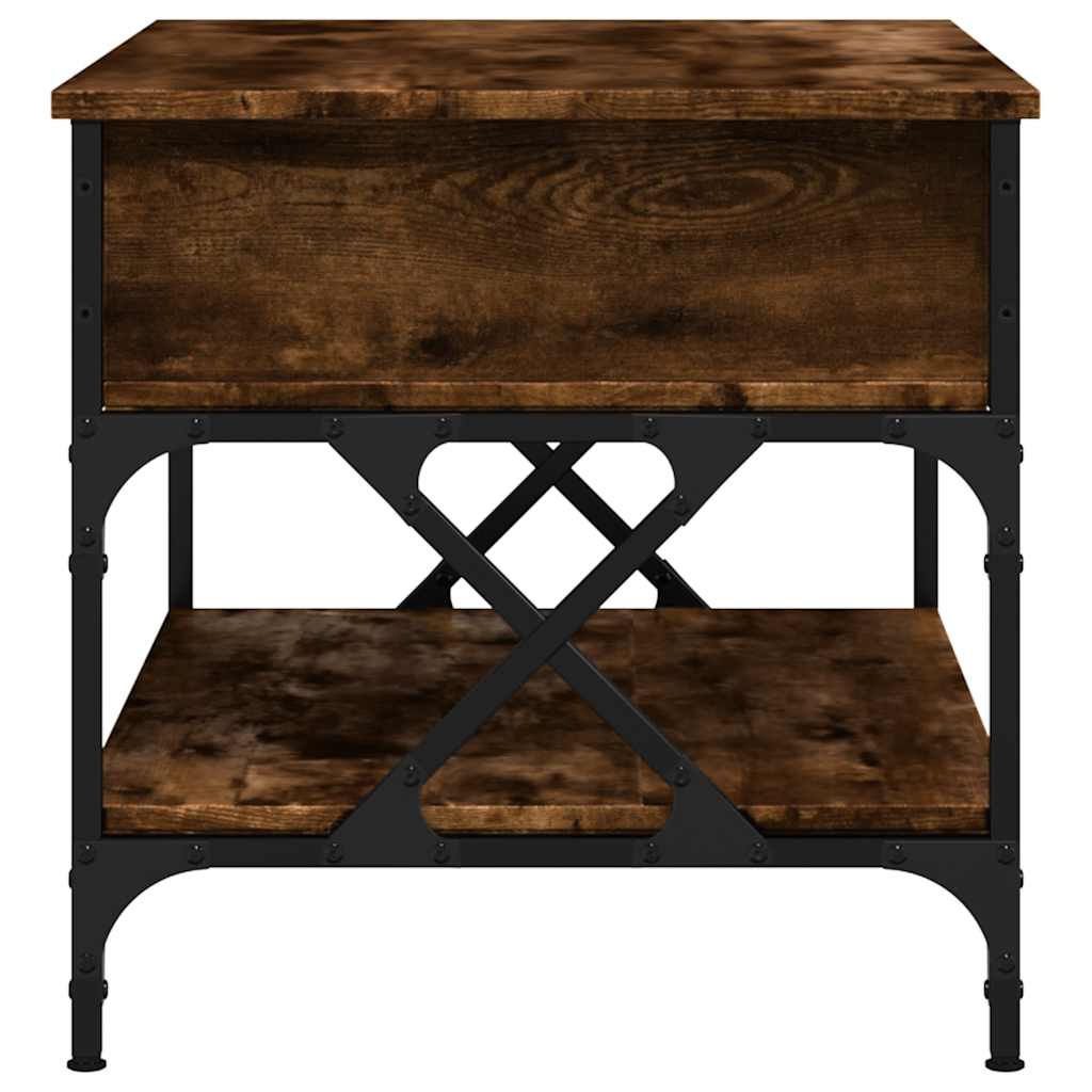 Stolić za kavu boja hrasta 70 x 50 x 50 cm od drva i metala