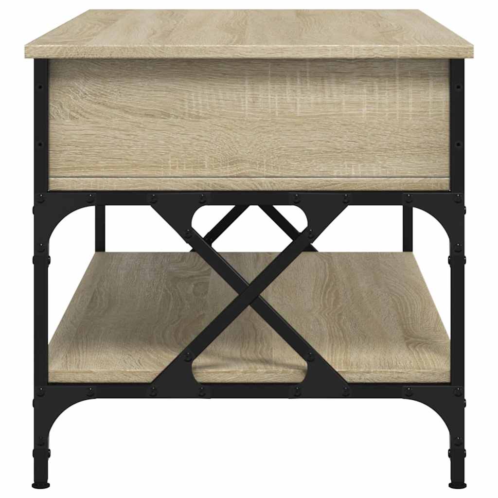 Stolić za kavu boja hrasta sonome 100x50x50 cm od drva i metala