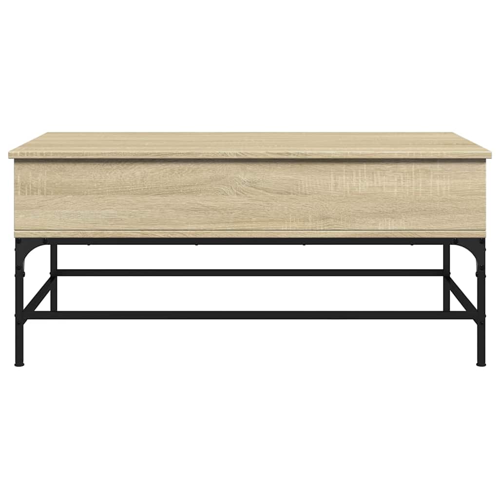 Stolić za kavu boja hrasta 100 x 50 x 45 cm od drva i metala