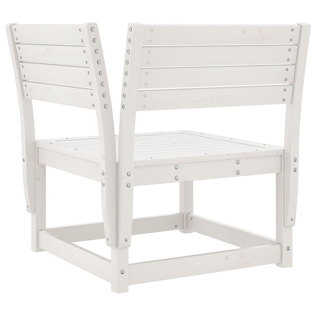 8-dijelna vrtna garnitura bijela od masivne borovine