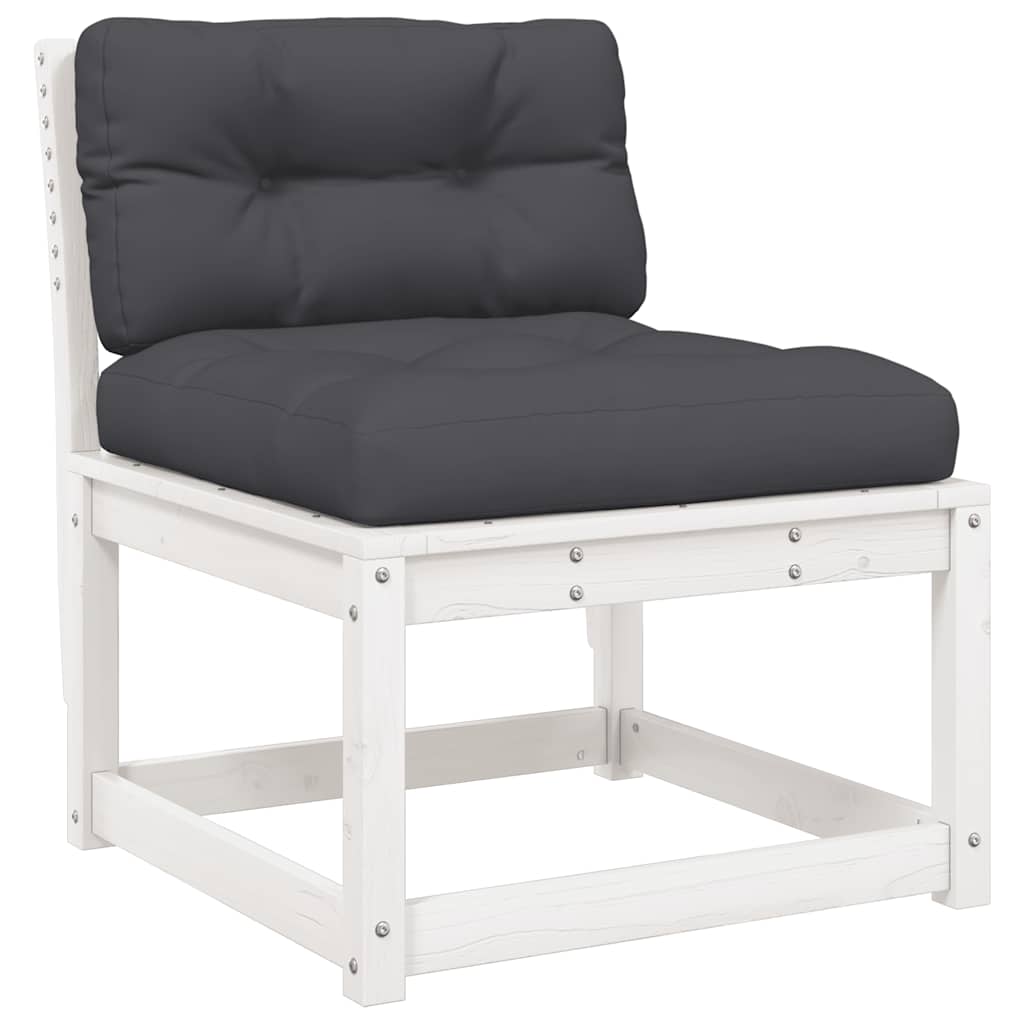 6-dijelni set vrtnih sofa s jastucima bijeli masivna borovina