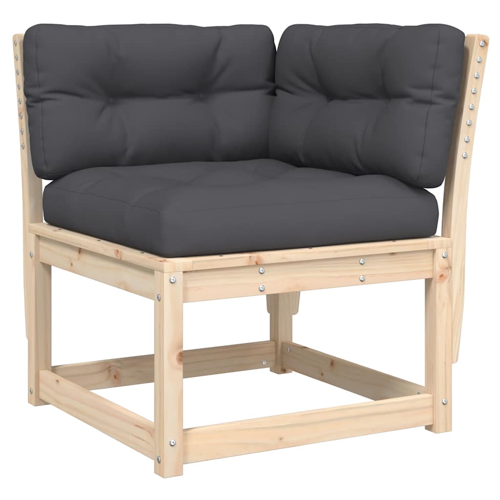 6-dijelni set vrtnih sofa od masivne borovine s jastucima