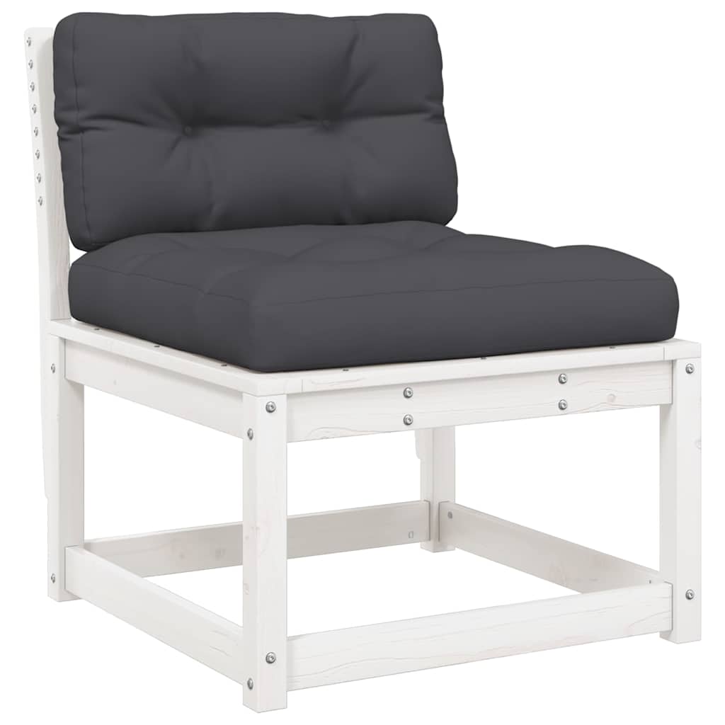 6-dijelni set vrtnih sofa s jastucima bijeli masivna borovina