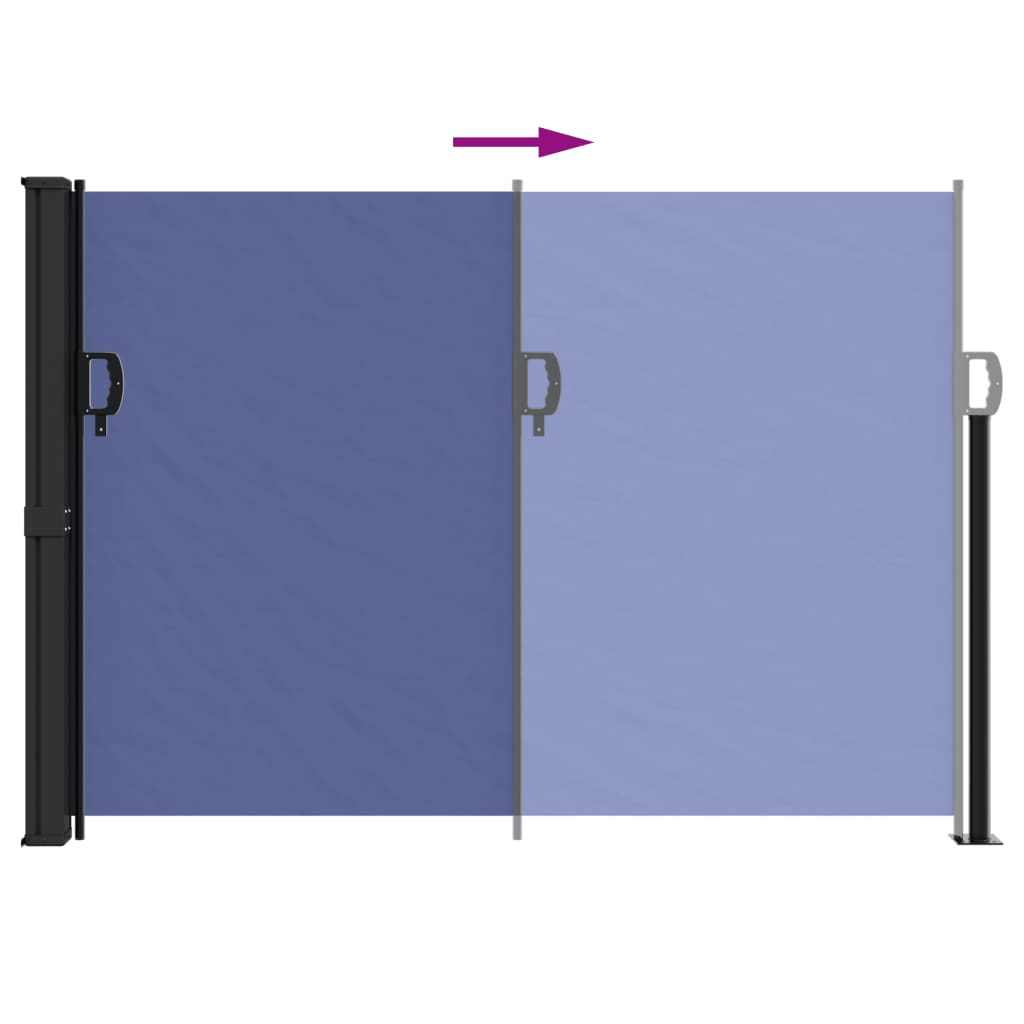 Bočna tenda na uvlačenje plava 140 x 300 cm