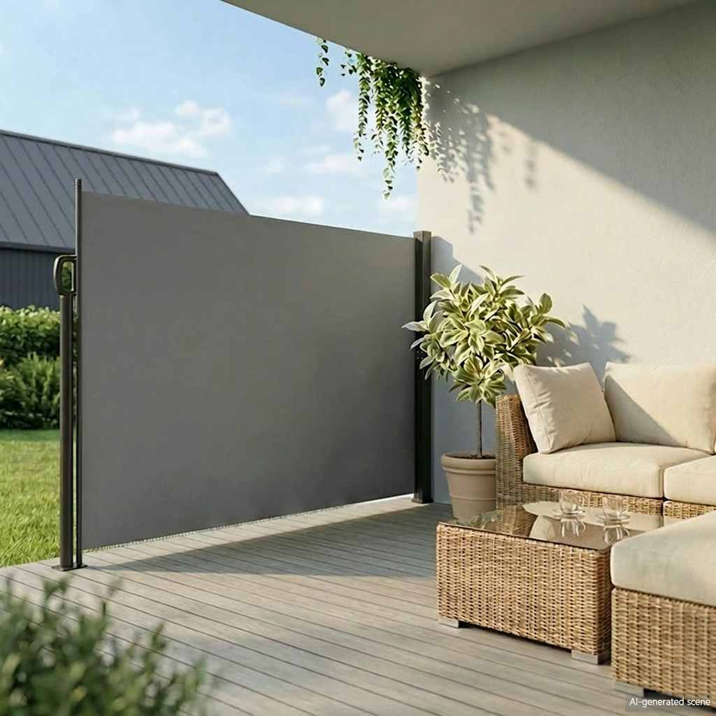 Uvlačna bočna tenda antracit boje 200x300 cm