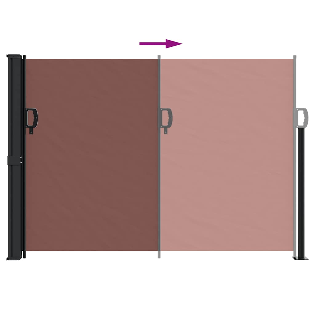 Bočna tenda na uvlačenje smeđa 140 x 500 cm
