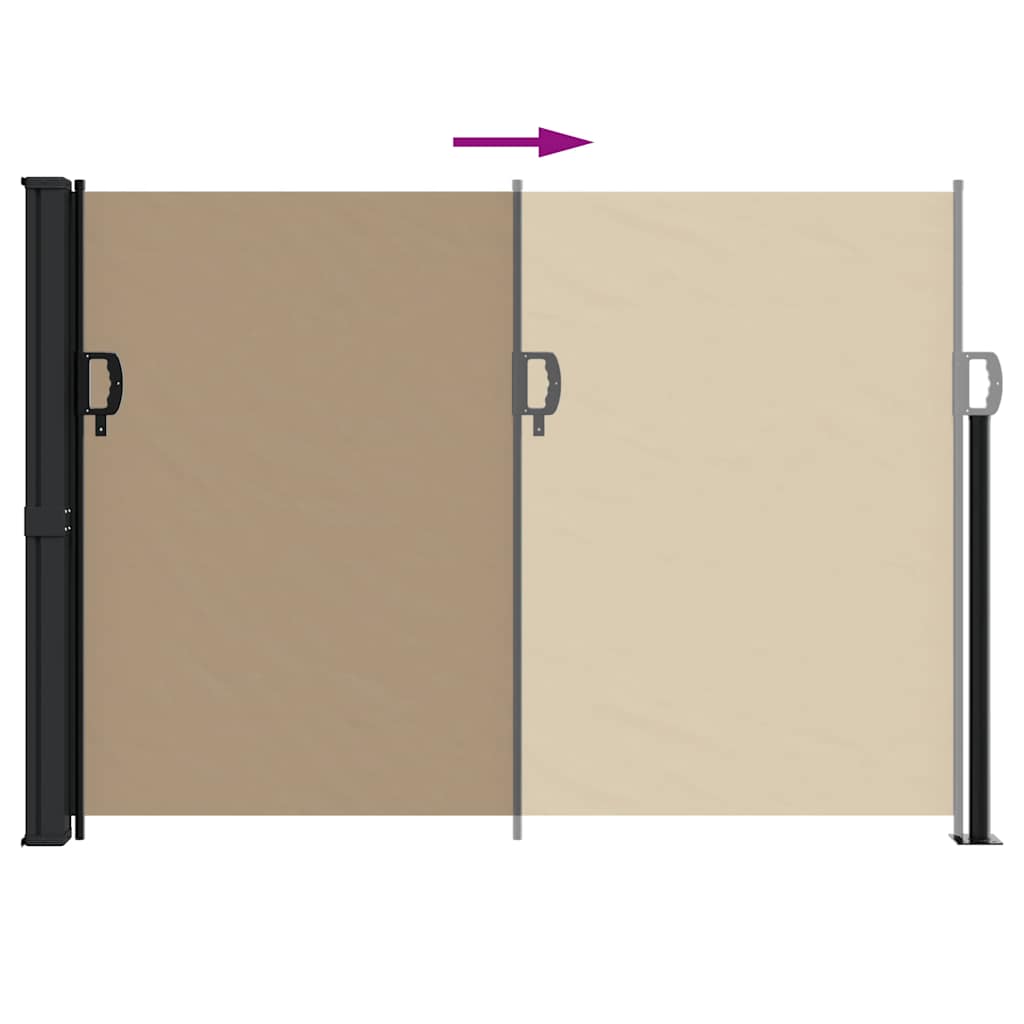 Bočna tenda na uvlačenje smeđesiva 140 x 500 cm