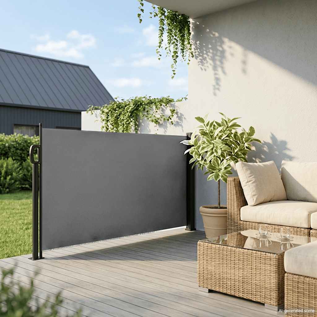Uvlačna bočna tenda antracit boje 140x500 cm
