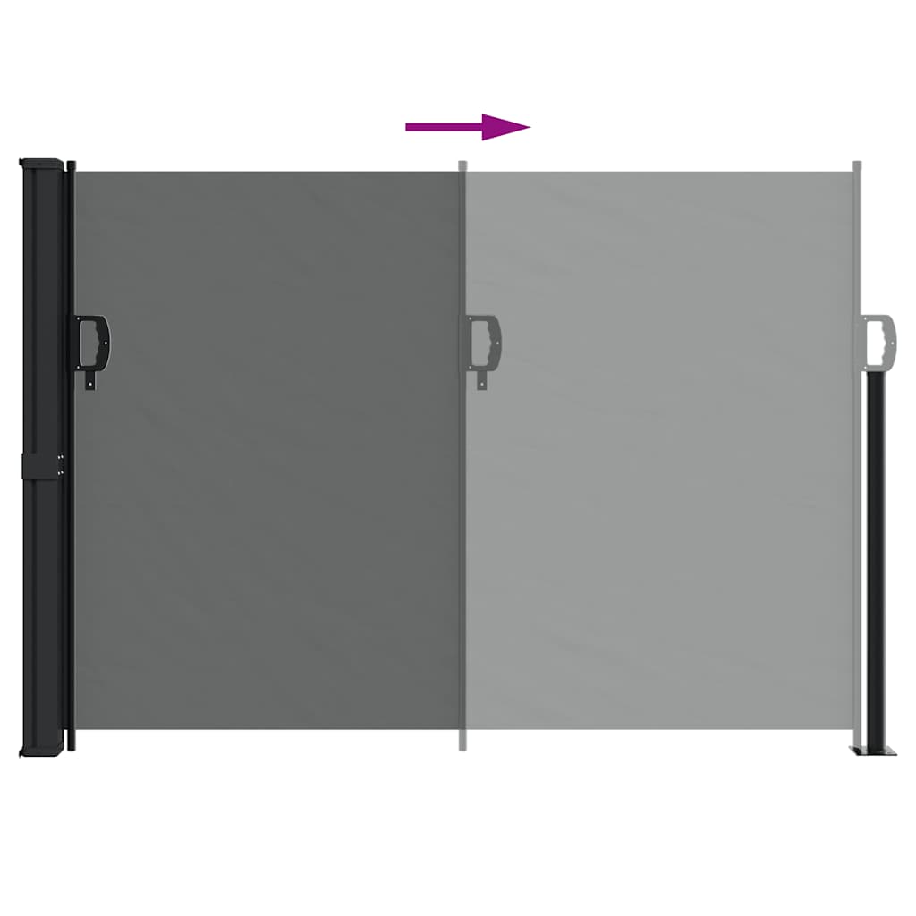 Uvlačna bočna tenda antracit boje 140x500 cm