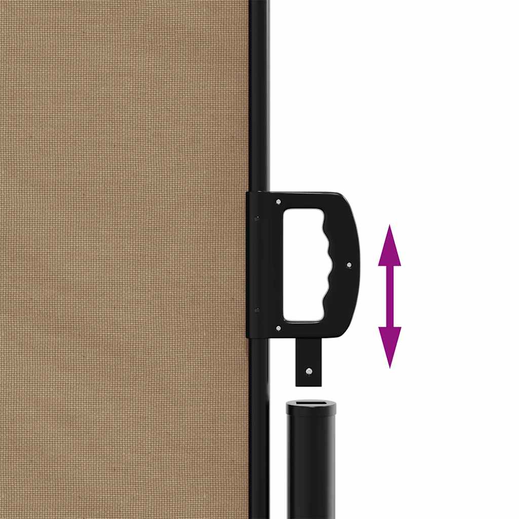 Bočna tenda na uvlačenje smeđesiva 160 x 500 cm