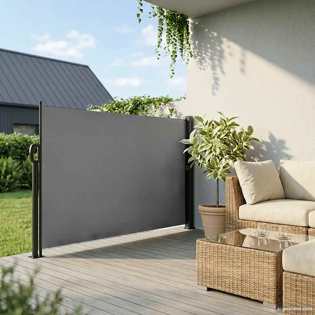 Bočna tenda na uvlačenje antracit 160 x 500 cm