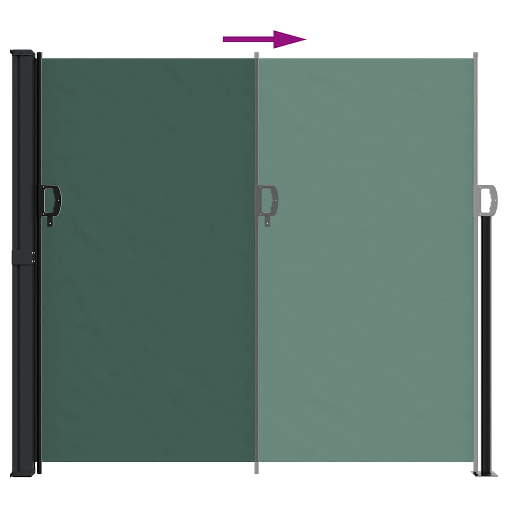 Bočna tenda na uvlačenje tamnozelena 180 x 500 cm