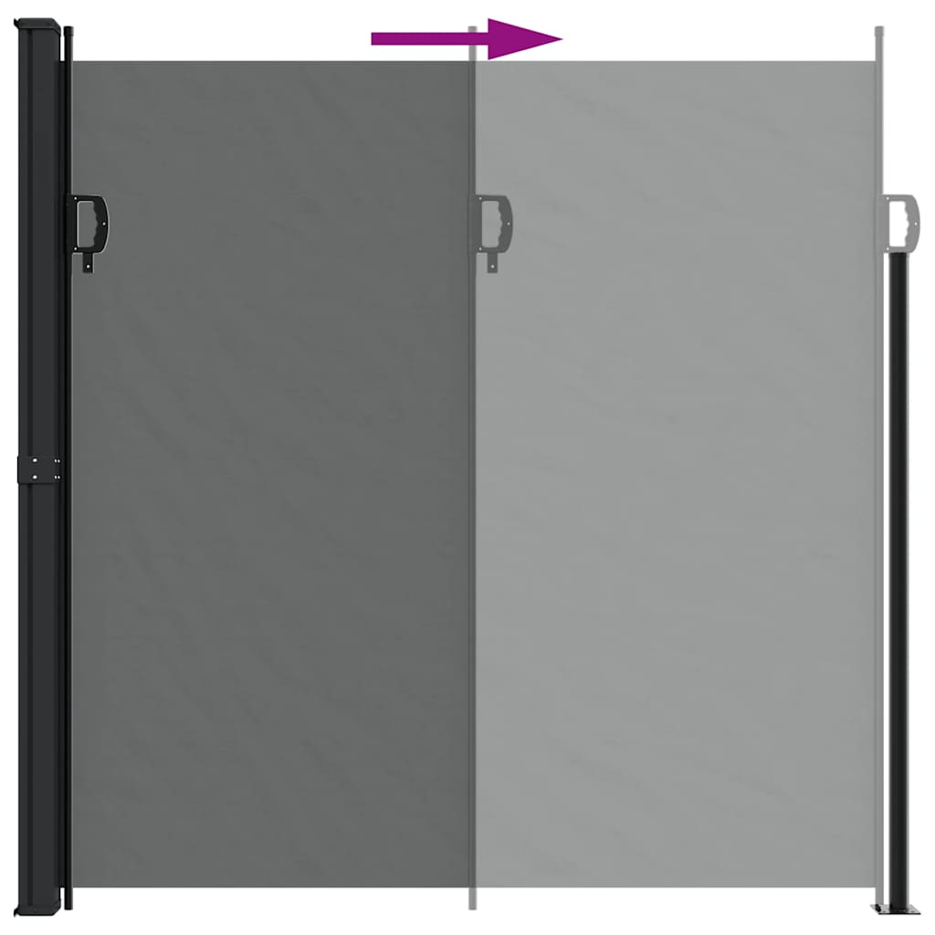 Bočna tenda na uvlačenje 200 x 500 cm antracit