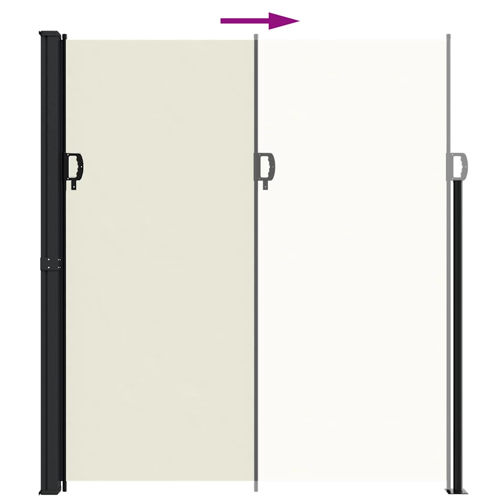 Bočna tenda na uvlačenje krem 220 x 500 cm