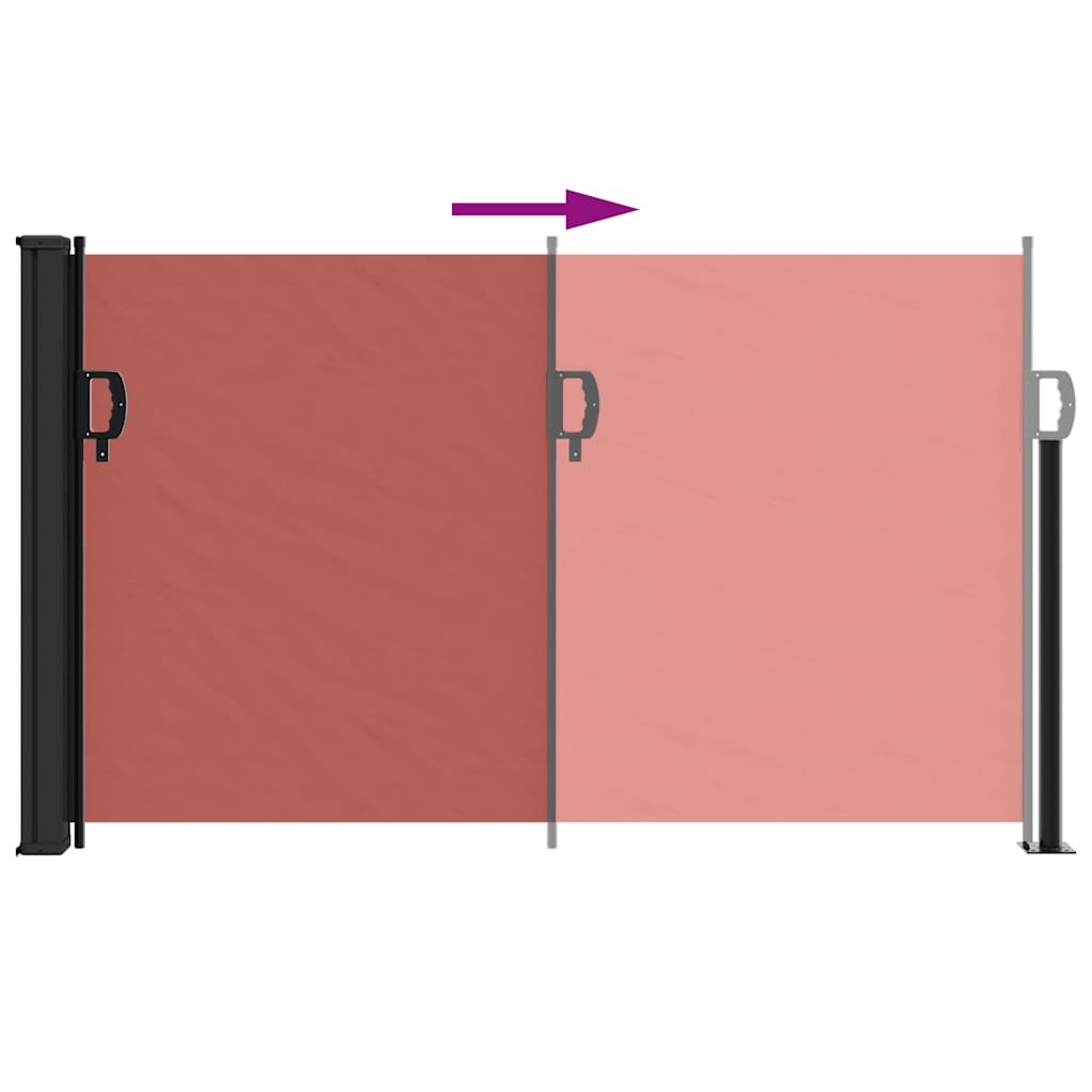 Uvlačiva bočna tenda 120 x 600 cm terakota