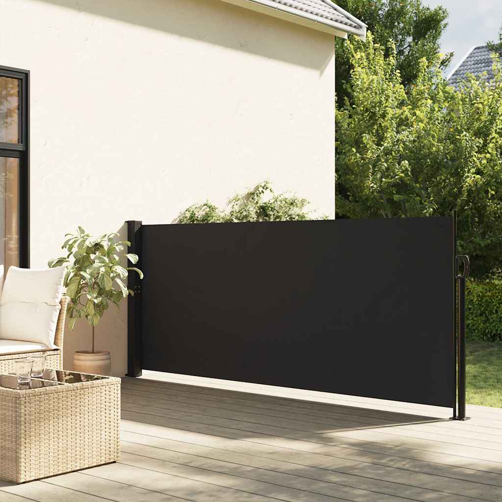 Uvlačiva bočna tenda 140 x 600 cm crna