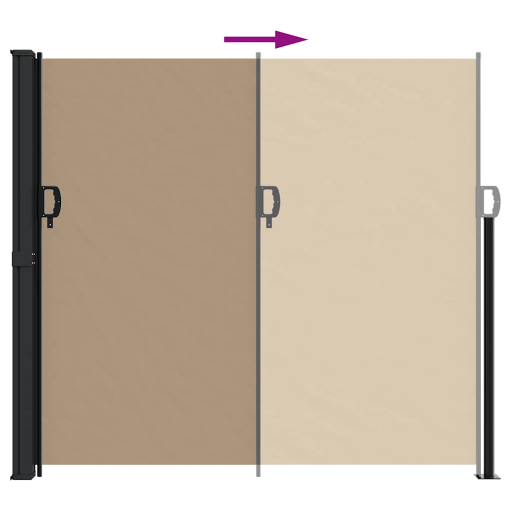 Bočna tenda na uvlačenje smeđesiva 180x600 cm