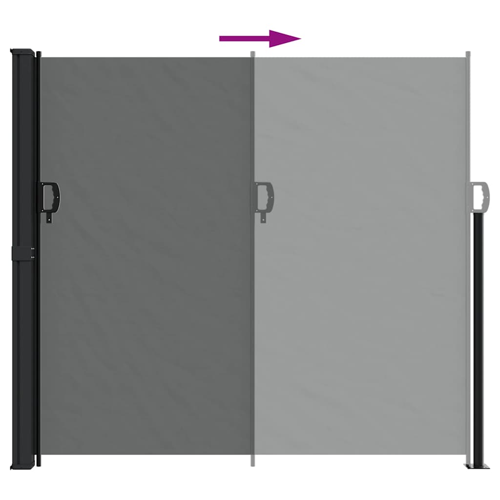 Bočna tenda na uvlačenje antracit 180 x 600 cm