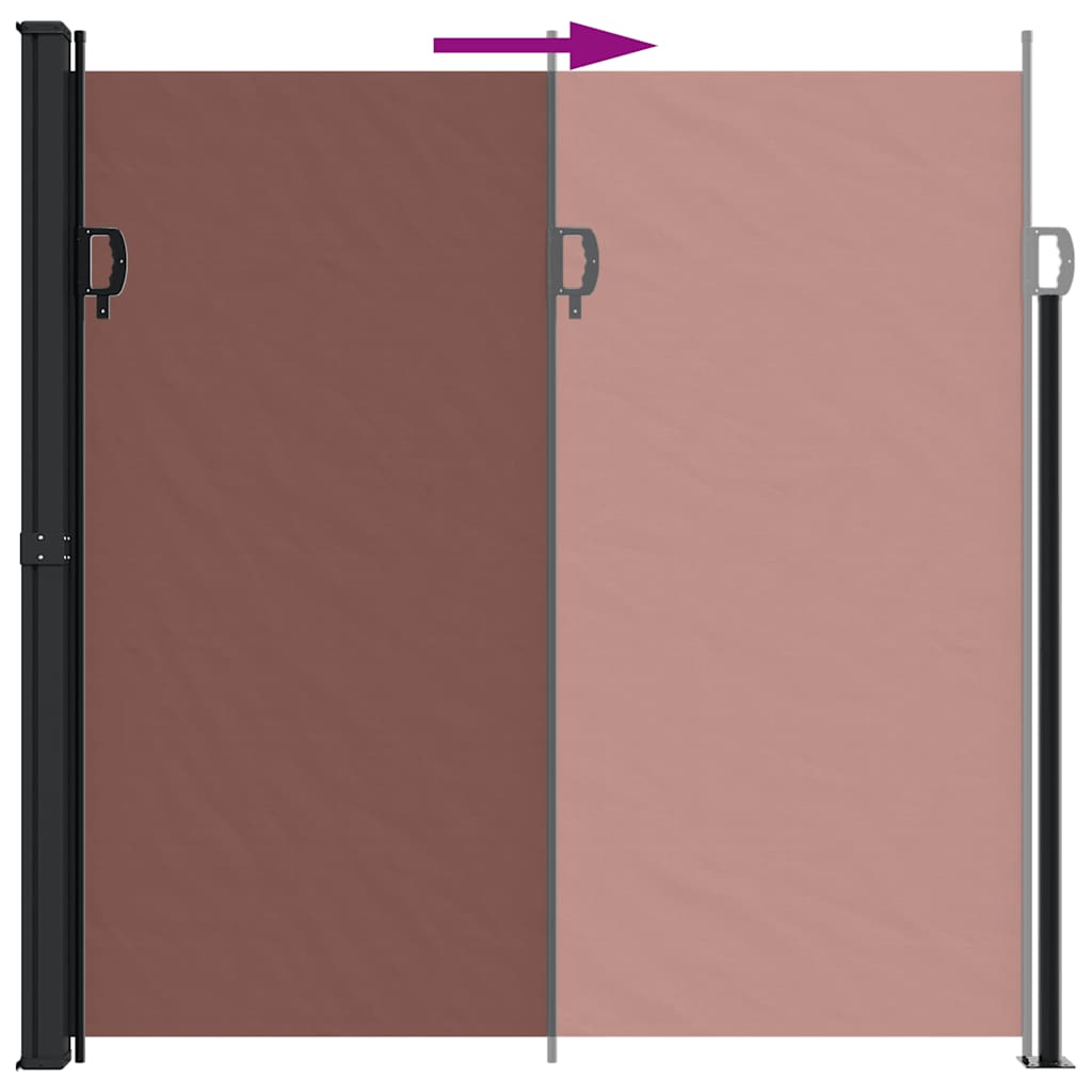 Bočna tenda na uvlačenje smeđa 200 x 600 cm