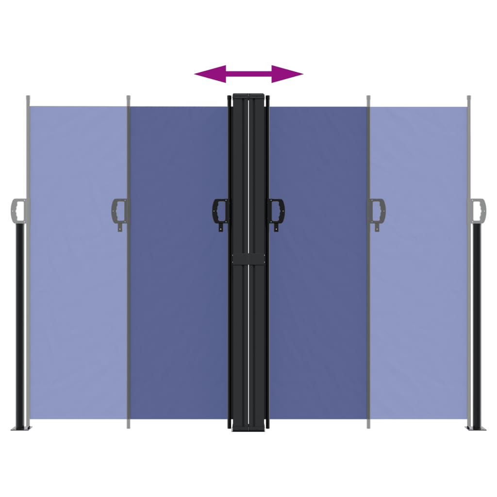 Bočna tenda na uvlačenje plava 180x600 cm