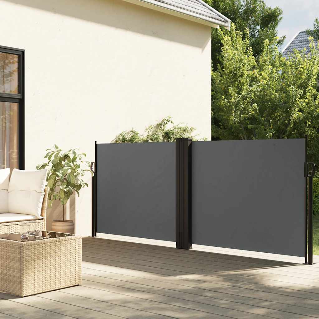 Uvlačiva bočna tenda 100 x 1000 cm antracit