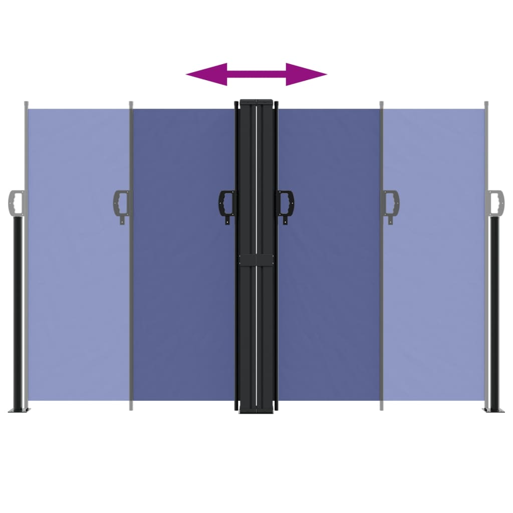 Bočna tenda na uvlačenje plava 160 x 1000 cm