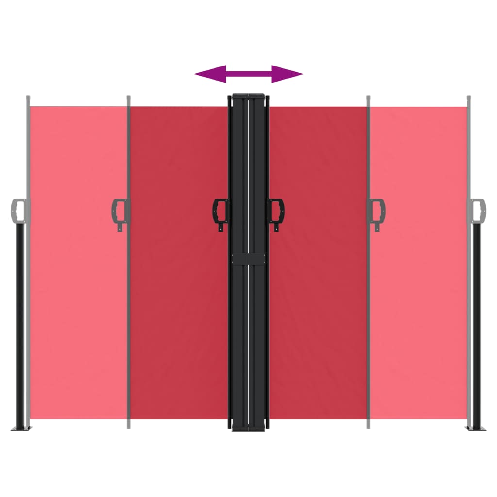 Bočna tenda na uvlačenje crvena 180x1000 cm