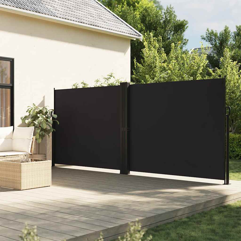 Bočna tenda na uvlačenje crna 160 x 1200 cm